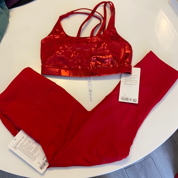 Lululemon Set: Dark Red  20 yr Anniversary Set 6 - Picture 1 of 5